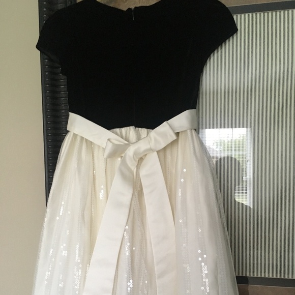 Cinderella Dress Flower Girl Black Velvet Tulle Skirt Sequin - Picture 2 of 5